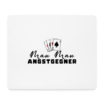 Mau Mau Angstgegner - Mousepad (Querformat) - Weiß - Vorne