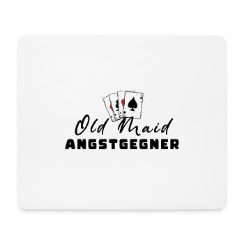 Vieille femme de ménage peur adversaire - Tapis de souris (format paysage) - blanc - Devant