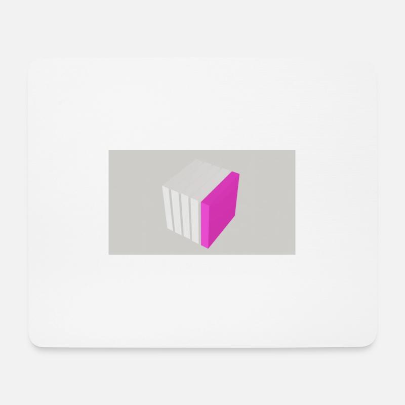 Splitting cube pink - Mouse Pad (horizontal) - white