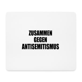 zusammen gegen antisemitismus - Mousepad (Querformat) - Weiß - Vorne