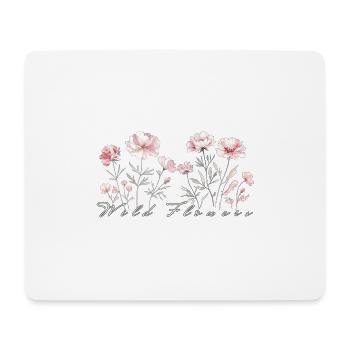 Fleurs sauvages - Tapis de souris (format paysage) - blanc - Devant
