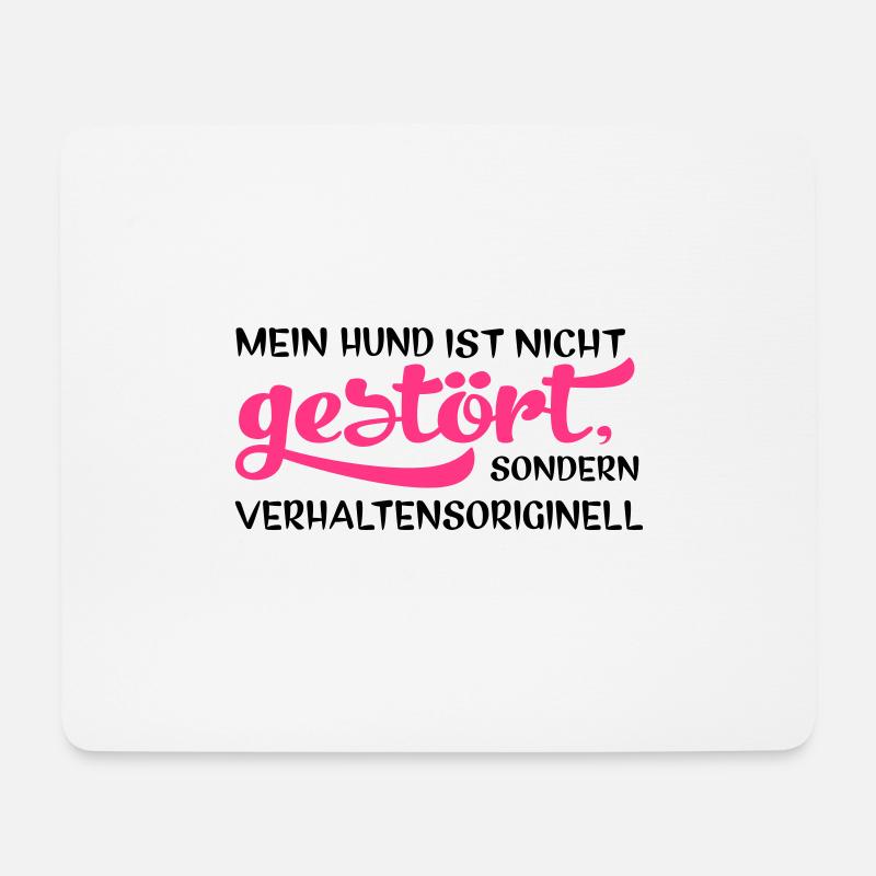 Hund - Mousepad (Querformat) - Weiß