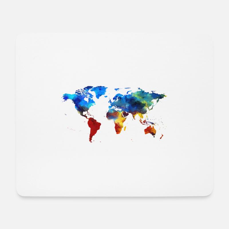 World's map - Mouse Pad (horizontal) - white