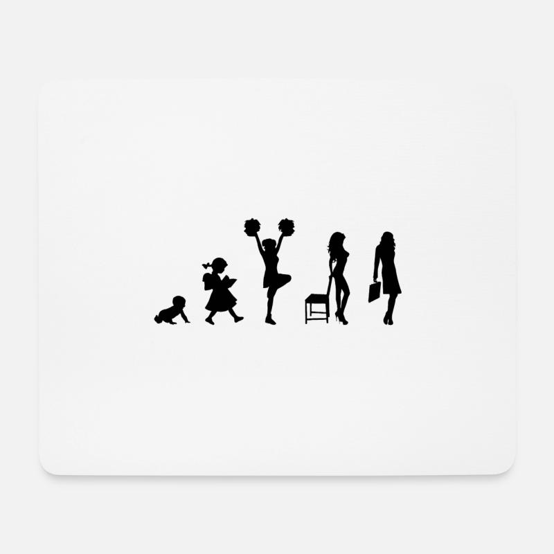 Evolution women - Mousepad (Querformat) - Weiß