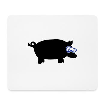 sau ski goggles 2 - Mouse Pad (horizontal) - white - Front
