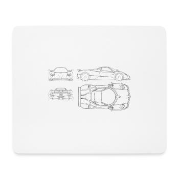 Racecar T-Shirt - Gift - Idea - Mouse Pad (horizontal) - white - Front