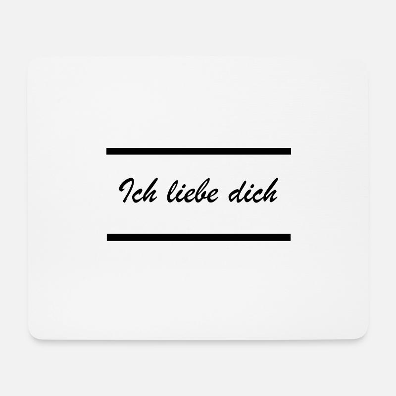 Ich liebe dich - Mousepad (Querformat) - Weiß