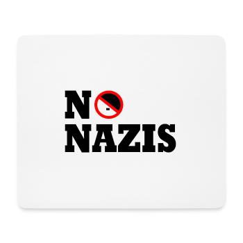 No nazis - Mouse Pad (horizontal) - white - Front