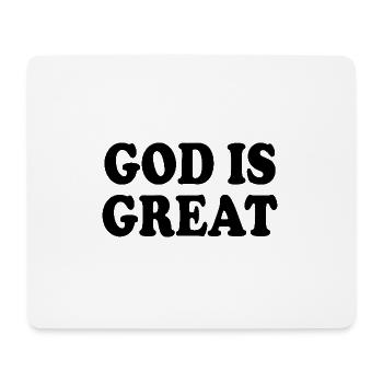 god is great - Mousepad (Querformat) - Weiß - Vorne