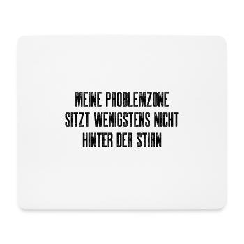 Problemzone - Spruch lustig Mundschutz - Mousepad (Querformat) - Weiß - Vorne