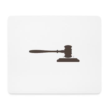 Gavel Richterhammer Marteau Commissaire-priseur - Tapis de souris (format paysage) - blanc - Devant