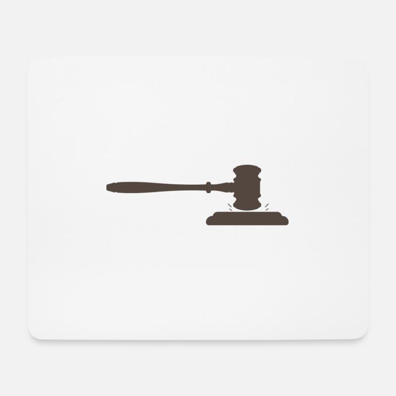 Gavel Richterhammer Hammer Auktion Auktionator - Mousepad (Querformat) - Weiß