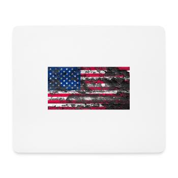 America Retro Flagge - Mousepad (Querformat) - Weiß - Vorne