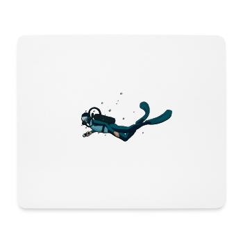 Taucher Unterwasser tauchen Hobby tiefsee Geschenk - Mousepad (Querformat) - Weiß - Vorne