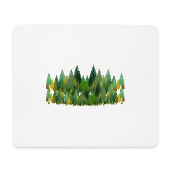 trees and trees and trees - Mousepad (Querformat) - Weiß - Vorne