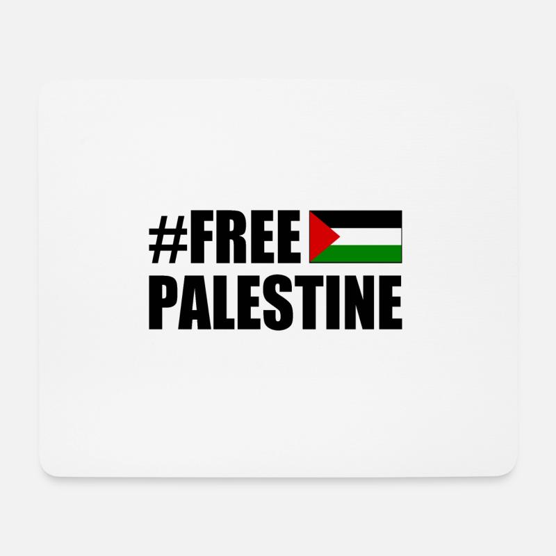 Free palestine - Mousepad (Querformat) - Weiß