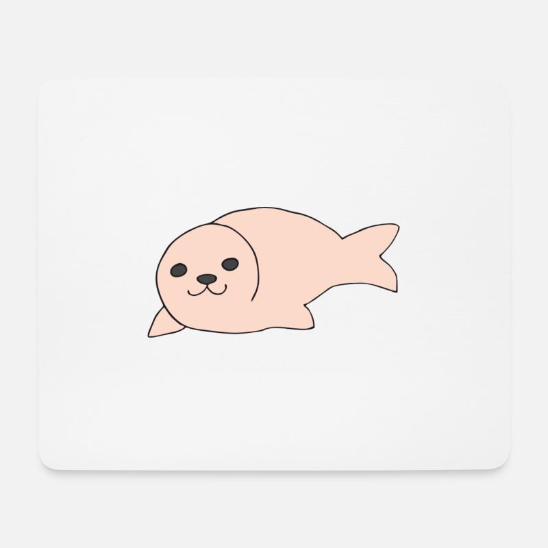 robbe rosa - Mousepad (Querformat) - Weiß