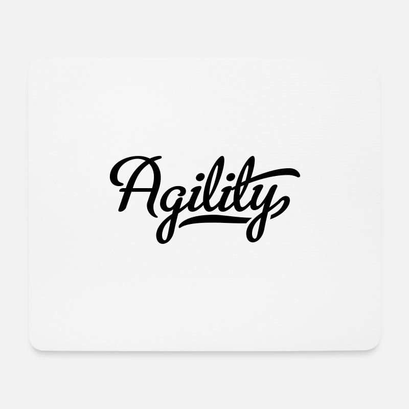 Agility - Mousepad (Querformat) - Weiß