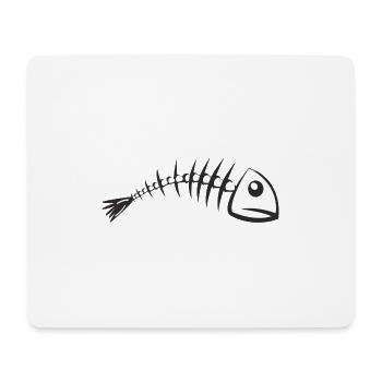 arête de poisson - Tapis de souris (format paysage) - blanc - Devant