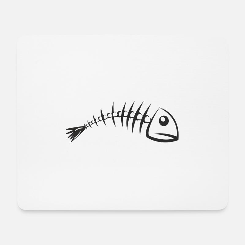 Fischgräte - Mousepad (Querformat) - Weiß