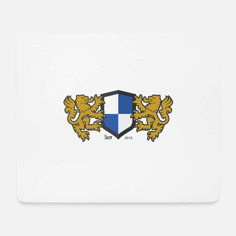 loewen wappen blau weiss - Mousepad (Querformat) - Weiß