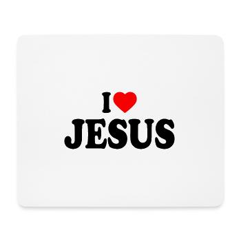 I love jesus - Mouse Pad (horizontal) - white - Front