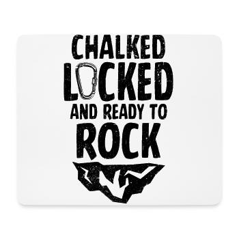Chalked Locked And Ready To Rock Rock Climber Boul - Mousepad (Querformat) - Weiß - Vorne