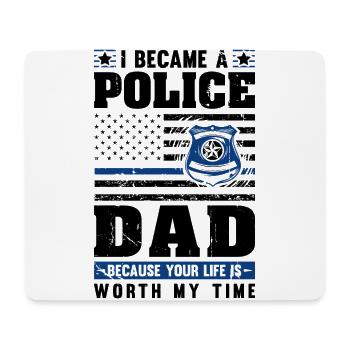 Polizei Polizist Polizeibeamte - Mousepad (Querformat) - Weiß - Vorne