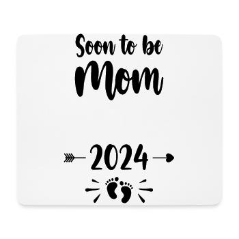 Mama wird bald Mama 2024 Mutter schwangere Kinder Mot - Mousepad (Querformat) - Weiß - Vorne