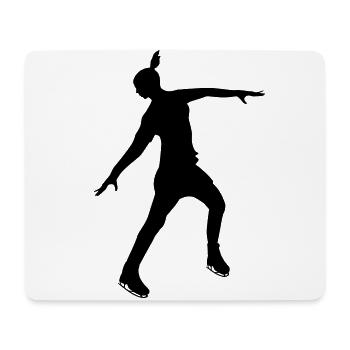 Grazie auf dem Eis: Eiskunstlauf in Perfektion - Mousepad (Querformat) - Weiß - Vorne