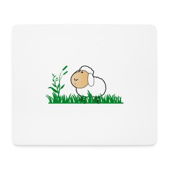 Lustiges süsses niedliches Schaf Motiv für Kinder  - Mousepad (Querformat) - Weiß - Vorne