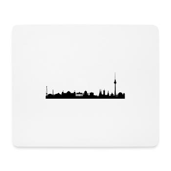 Skyline Berlin Black - Mouse Pad (horizontal) - white - Front