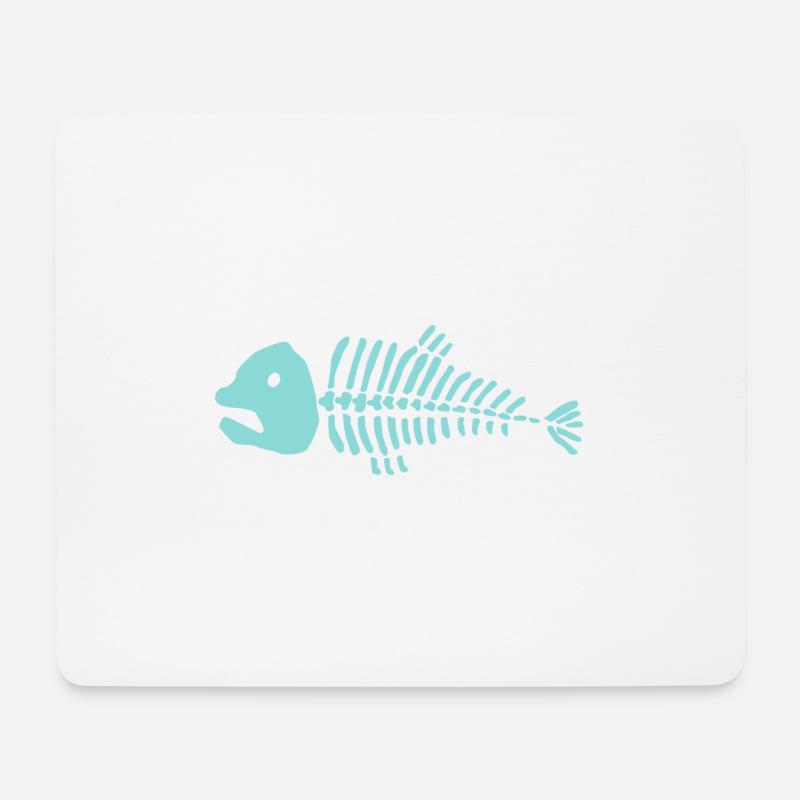 Grätenfisch - Mousepad (Querformat) - Weiß