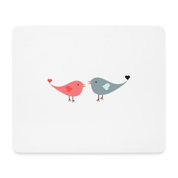 inséparables - Tapis de souris (format paysage) - blanc - Devant