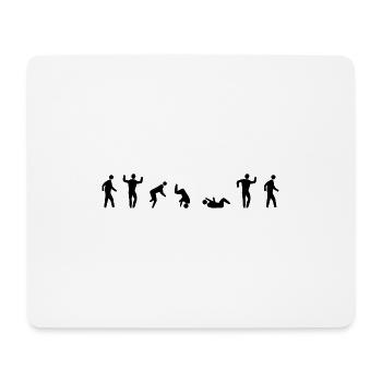Bewegung ist Alles - Mousepad (Querformat) - Weiß - Vorne