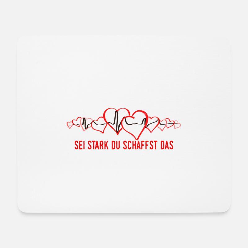 Sei Stark du schaffst das - Mousepad (Querformat) - Weiß