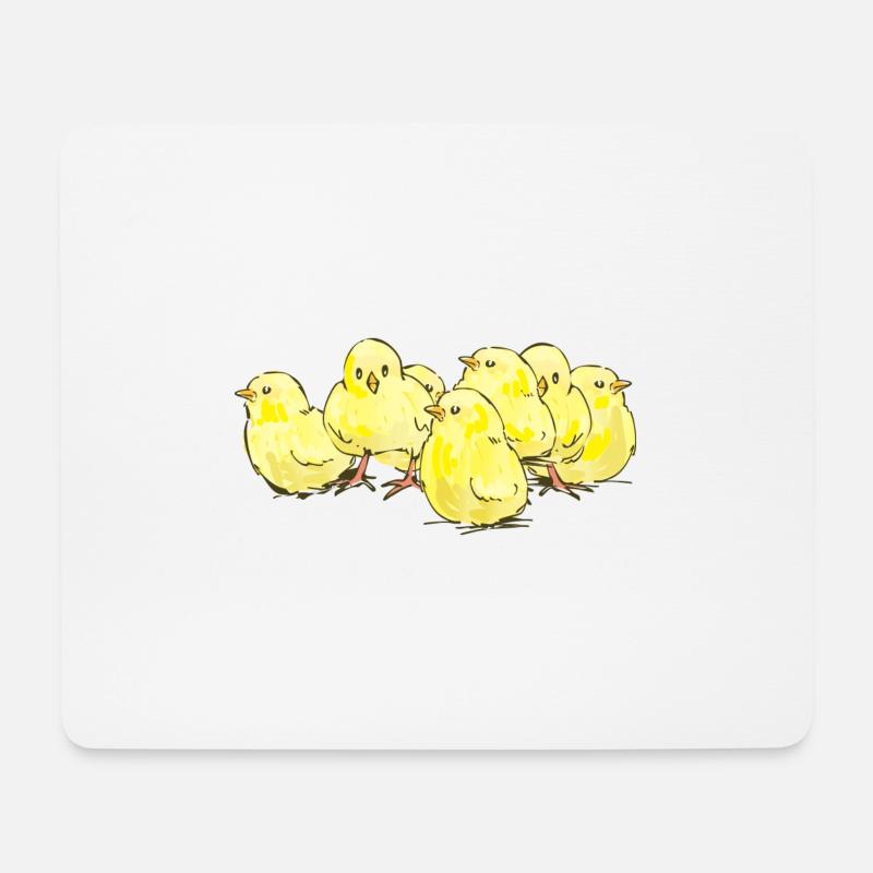 Küken - Mousepad (Querformat) - Weiß