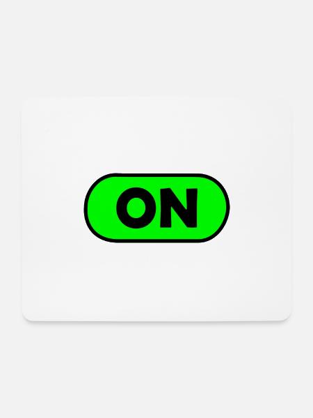 On - Mousepad (Querformat) - Weiß
