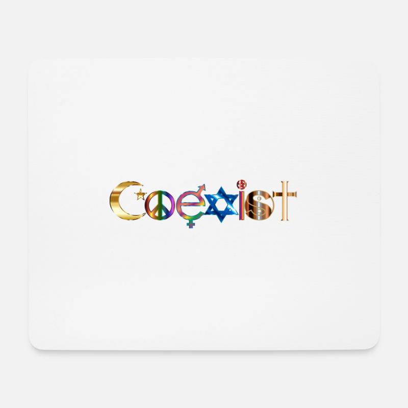 Nebeneinander bestehen Religionen - Mousepad (Querformat) - Weiß