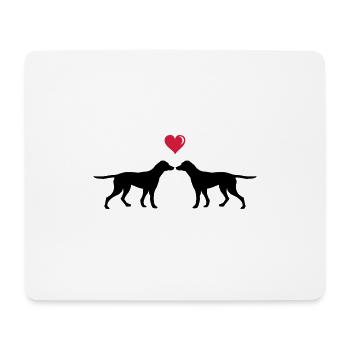 dogs in love - Mouse Pad (horizontal) - white - Front