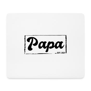 Papa 2021 Dad Vatertag Geschenk t-shirt - Mousepad (Querformat) - Weiß - Vorne