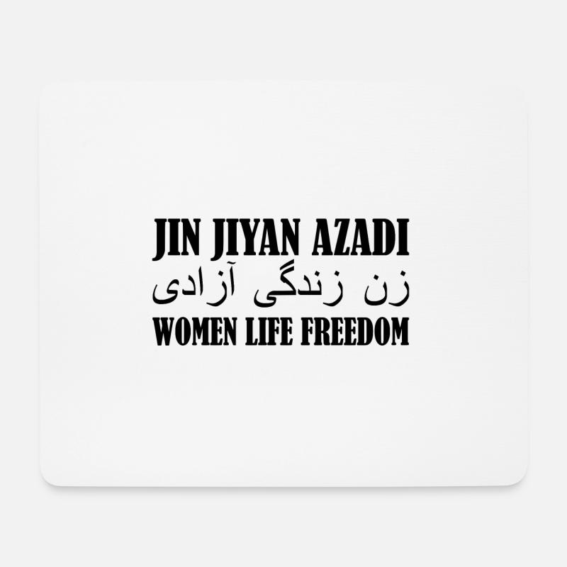 Women life freedom jin jiyan azadi - Mousepad (Querformat) - Weiß