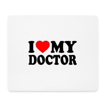 I love my doctor - Mousepad (Querformat) - Weiß - Vorne