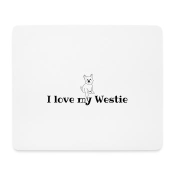 I Love My Westie - Mouse Pad (horizontal) - white - Front
