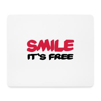 Smile It’s free - Tapis de souris (format paysage) - blanc - Devant