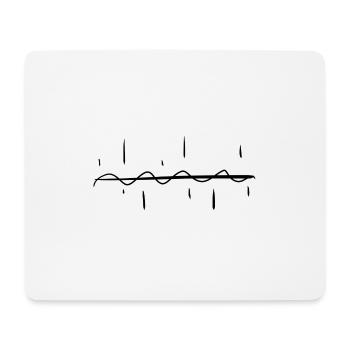 wave line stroke pattern wavy - Mouse Pad (horizontal) - white - Front