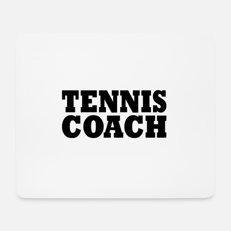 Tennis coach - Mousepad (Querformat) - Weiß