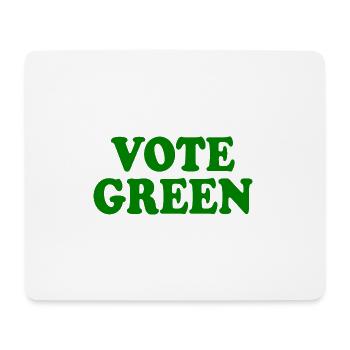 Vote green - Mousepad (Querformat) - Weiß - Vorne