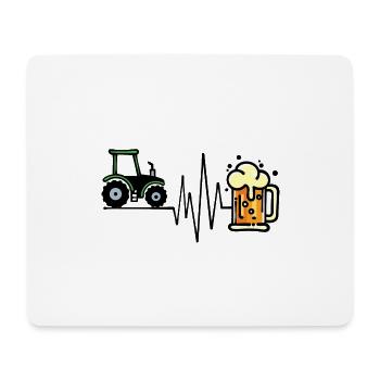 Farmer Agriculture Tractor Commercial Vehicle Farmer - Mouse Pad (horizontal) - white - Front