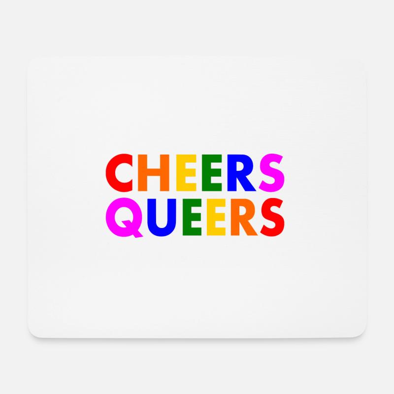 Cheers queers - Mousepad (Querformat) - Weiß